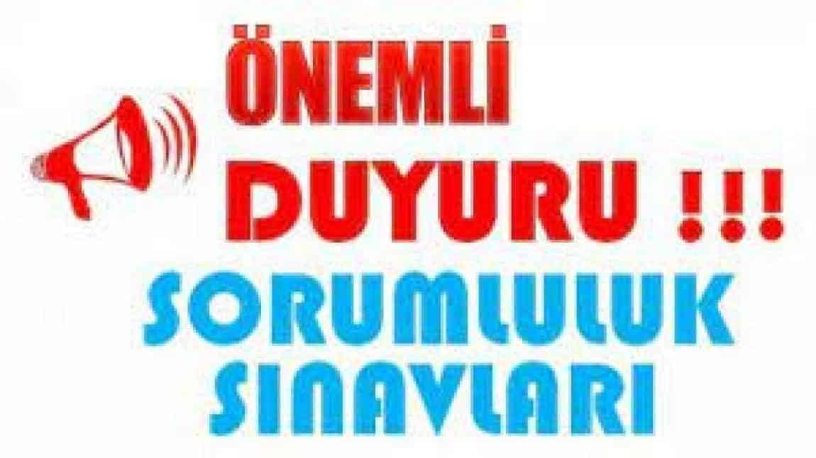 MESEM SORUMLULUK SINAVI OLAN ÖĞRENCİLER DİKKAT!